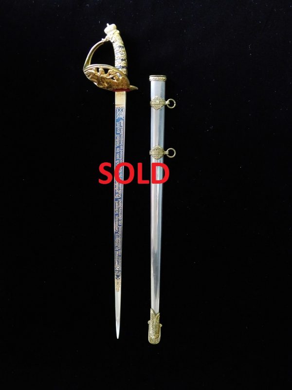 Miniature of the Sword Presented to Otto Von Bismarck for Unifying Germany (#29471)